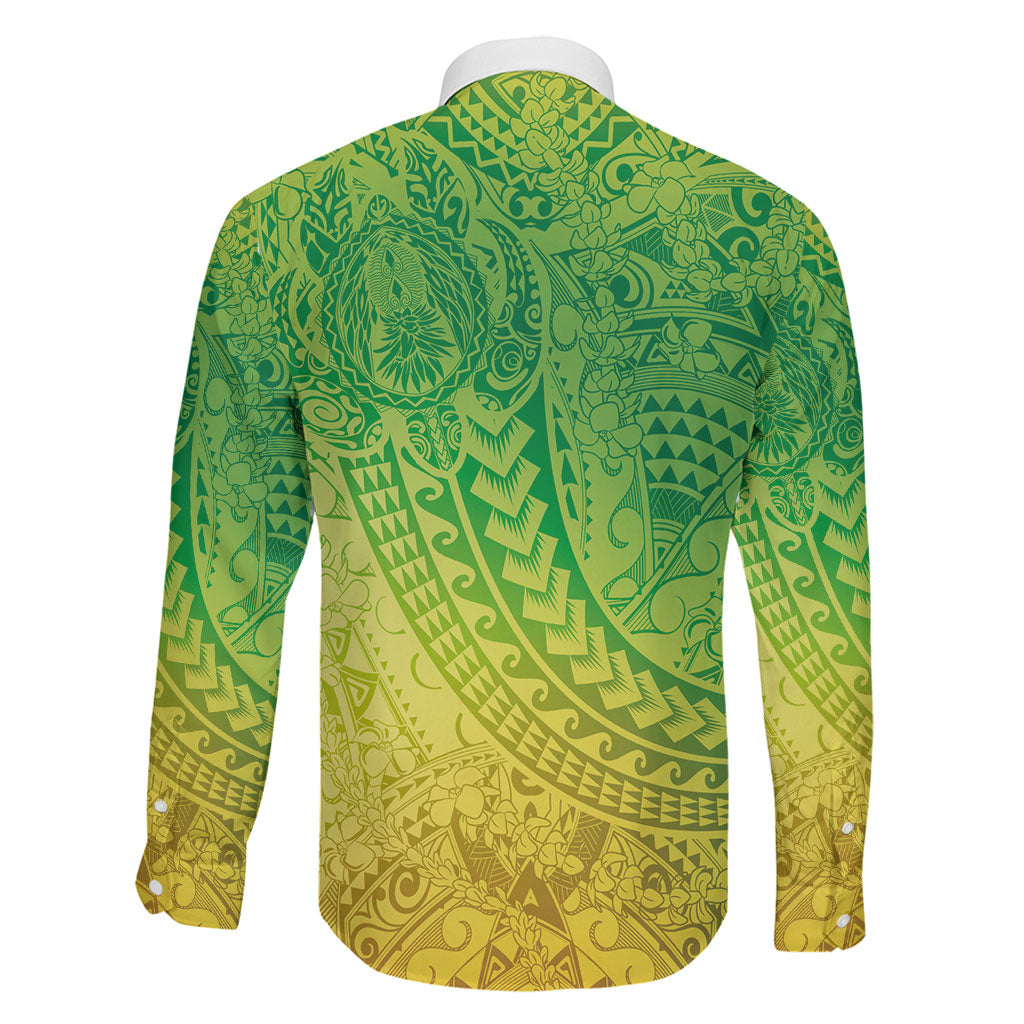 Hawaiian Turtles and Leis Family Matching Puletasi and Hawaiian Shirt Tribal Kakau Pattern Fresh Summer Vibe