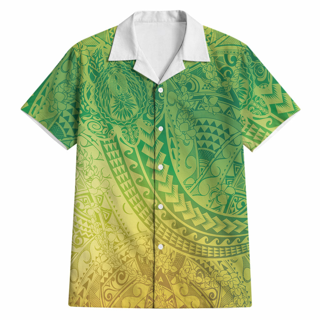 Hawaiian Turtles and Leis Hawaiian Shirt Tribal Kakau Pattern Fresh Summer Vibe LT03 Green - Polynesian Pride