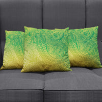 Hawaiian Turtles and Leis Pillow Cover Tribal Kakau Pattern Fresh Summer Vibe