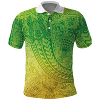 Hawaiian Turtles and Leis Polo Shirt Tribal Kakau Pattern Fresh Summer Vibe