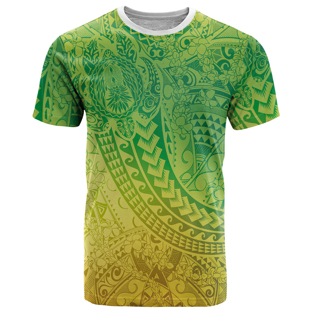 Hawaiian Turtles and Leis T Shirt Tribal Kakau Pattern Fresh Summer Vibe LT03 Green - Polynesian Pride