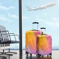 Hawaiian Turtles and Leis Luggage Cover Tribal Kakau Pattern Magical Rainbow Sky LT03 - Polynesian Pride