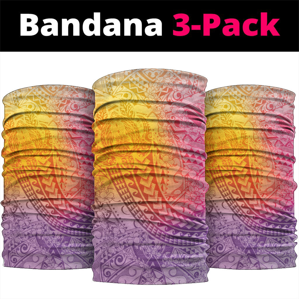 Hawaiian Turtles and Leis Neck Gaiter Tribal Kakau Pattern Magical Rainbow Sky LT03 package One Size: 25*50cm Multicolor - Polynesian Pride