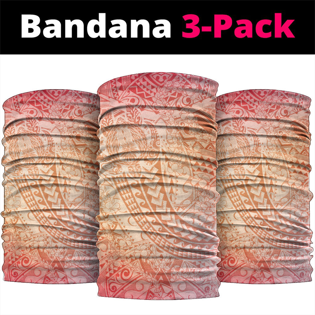 Hawaiian Turtles and Leis Neck Gaiter Tribal Kakau Pattern Peach Fuzz Color LT03 package One Size: 25*50cm Peach Fuzz - Polynesian Pride