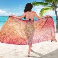 Hawaiian Turtles and Leis Sarong Tribal Kakau Pattern Peach Fuzz Color LT03 - Polynesian Pride