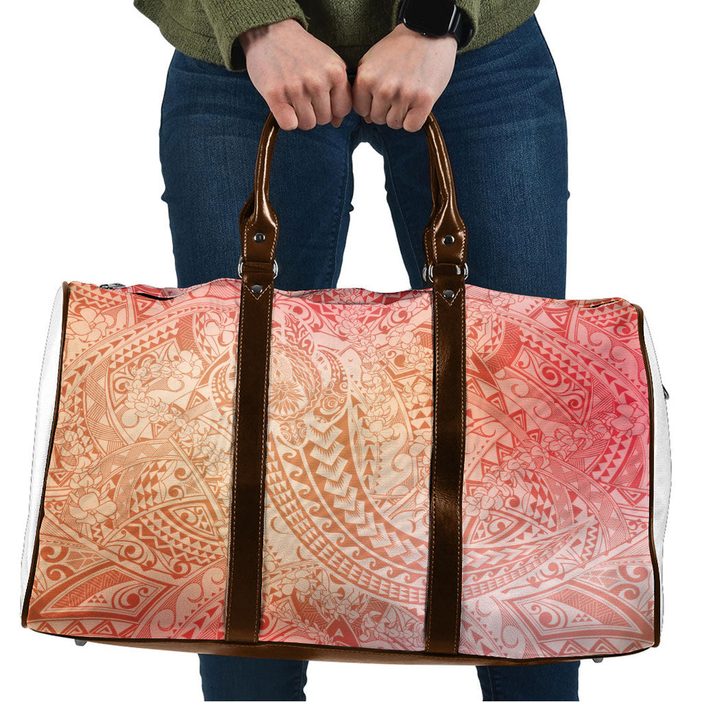 Hawaiian Turtles and Leis Travel Bag Tribal Kakau Pattern Peach Fuzz Color LT03 Peach Fuzz - Polynesian Pride