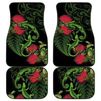 New Zealand Chameleon and Gecko Car Mats Maori Silver Fern and Pohutukawa Decoration LT03 - Polynesian Pride