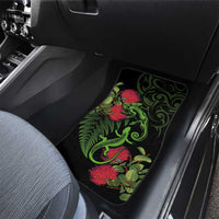 New Zealand Chameleon and Gecko Car Mats Maori Silver Fern and Pohutukawa Decoration LT03 - Polynesian Pride
