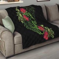New Zealand Chameleon and Gecko Quilt Maori Silver Fern and Pohutukawa Decoration LT03 - Polynesian Pride