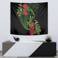 New Zealand Chameleon and Gecko Tapestry Maori Silver Fern and Pohutukawa Decoration LT03 - Polynesian Pride