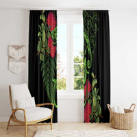 New Zealand Chameleon and Gecko Window Curtain Maori Silver Fern and Pohutukawa Decoration LT03 - Polynesian Pride