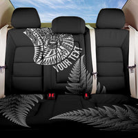 Personalised New Zealand Maori Art Tattoo and Silver Fern Back Car Seat Cover LT03 One Size Black - Polynesian Pride