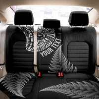 Personalised New Zealand Maori Art Tattoo and Silver Fern Back Car Seat Cover LT03 - Polynesian Pride