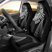 Personalised New Zealand Maori Art Tattoo and Silver Fern Car Seat Cover LT03 - Polynesian Pride
