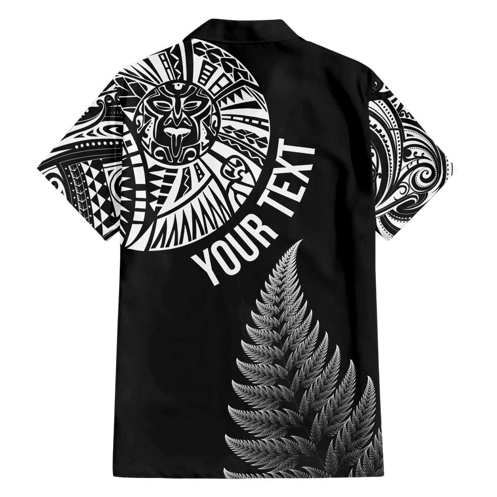 Personalised New Zealand Maori Art Tattoo and Silver Fern Hawaiian Shirt LT03 - Polynesian Pride