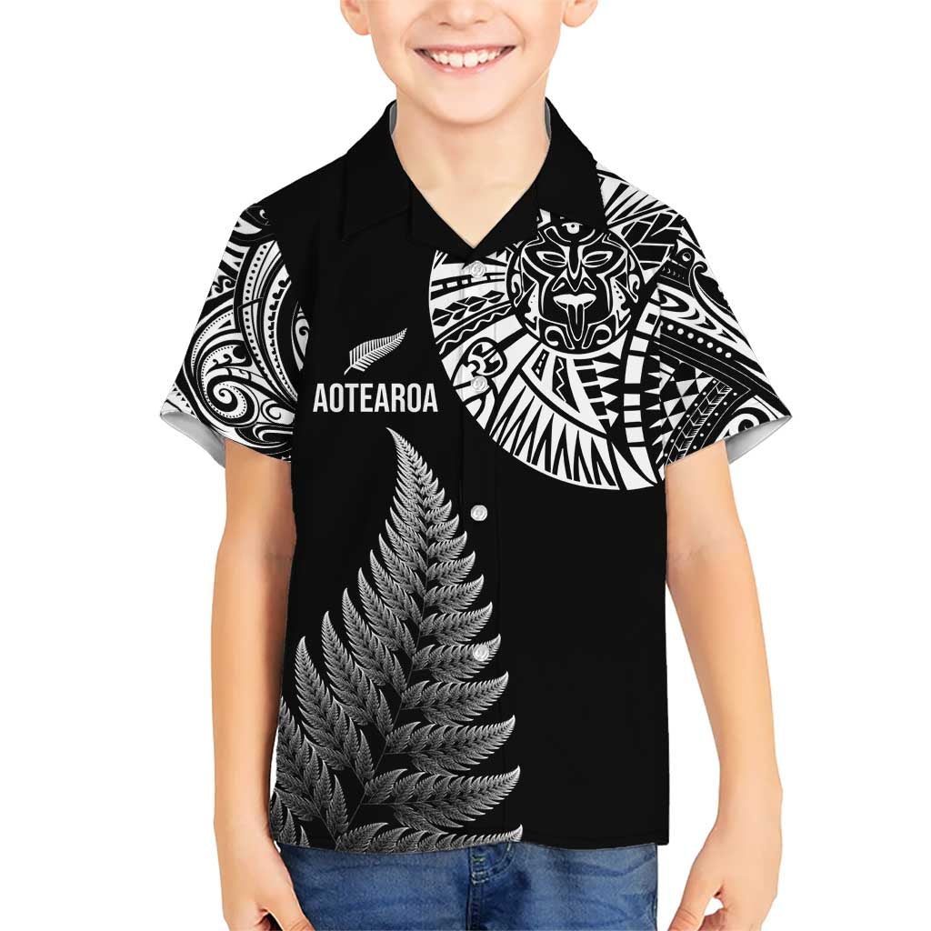 Personalised New Zealand Maori Art Tattoo and Silver Fern Hawaiian Shirt LT03 - Polynesian Pride
