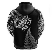 Personalised New Zealand Maori Art Tattoo and Silver Fern Hoodie LT03 - Polynesian Pride