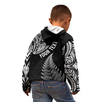 Personalised New Zealand Maori Art Tattoo and Silver Fern Kid Hoodie LT03 - Polynesian Pride