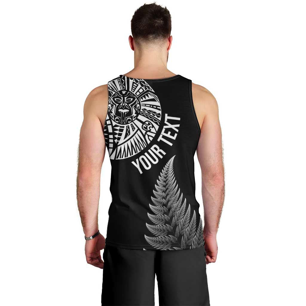 Personalised New Zealand Maori Art Tattoo and Silver Fern Men Tank Top LT03 - Polynesian Pride