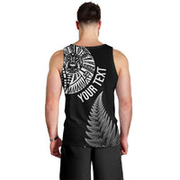 Personalised New Zealand Maori Art Tattoo and Silver Fern Men Tank Top LT03 - Polynesian Pride