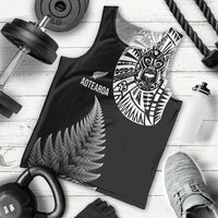 Personalised New Zealand Maori Art Tattoo and Silver Fern Men Tank Top LT03 - Polynesian Pride