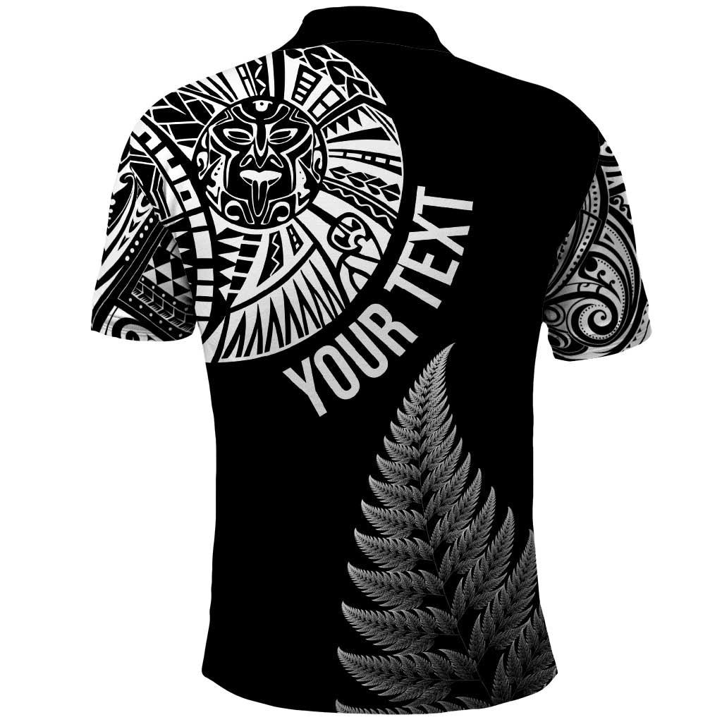 Personalised New Zealand Maori Art Tattoo and Silver Fern Polo Shirt LT03 - Polynesian Pride