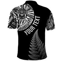Personalised New Zealand Maori Art Tattoo and Silver Fern Polo Shirt LT03 - Polynesian Pride