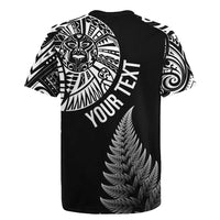 Personalised New Zealand Maori Art Tattoo and Silver Fern Rugby Jersey LT03 - Polynesian Pride