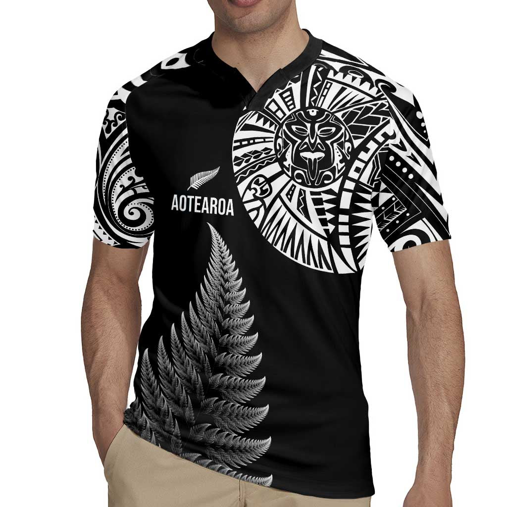 Personalised New Zealand Maori Art Tattoo and Silver Fern Rugby Jersey LT03 - Polynesian Pride