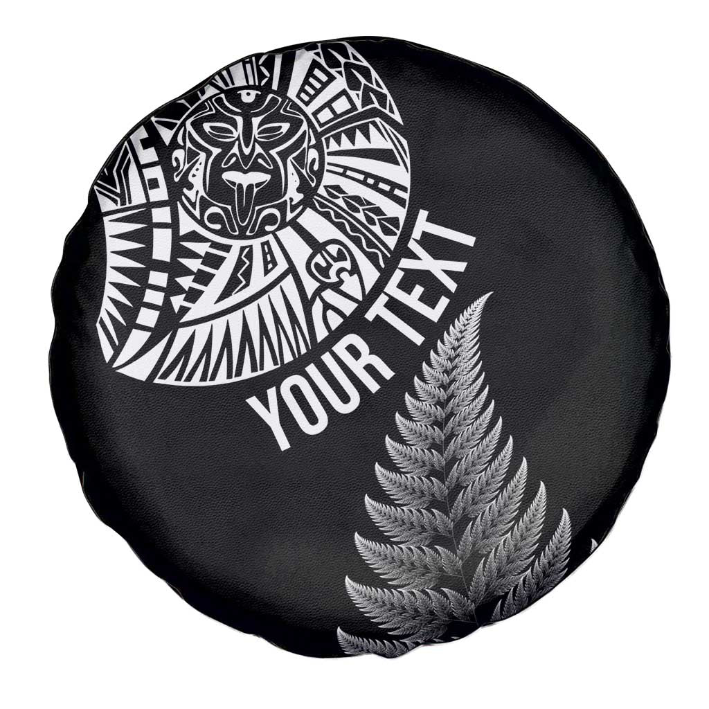 Personalised New Zealand Maori Art Tattoo and Silver Fern Spare Tire Cover LT03 - Polynesian Pride
