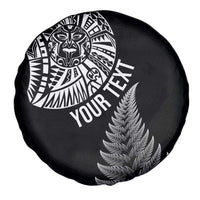 Personalised New Zealand Maori Art Tattoo and Silver Fern Spare Tire Cover LT03 - Polynesian Pride