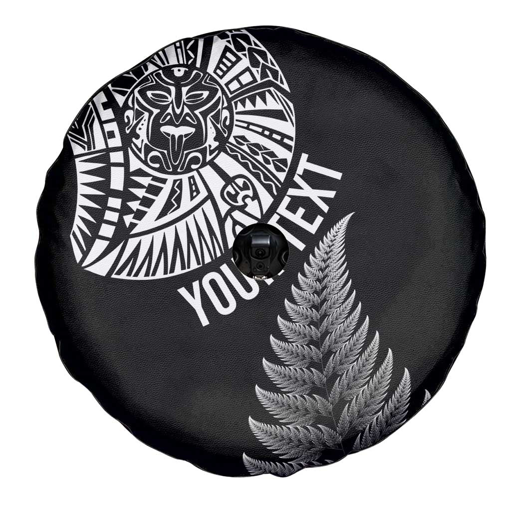 Personalised New Zealand Maori Art Tattoo and Silver Fern Spare Tire Cover LT03 - Polynesian Pride
