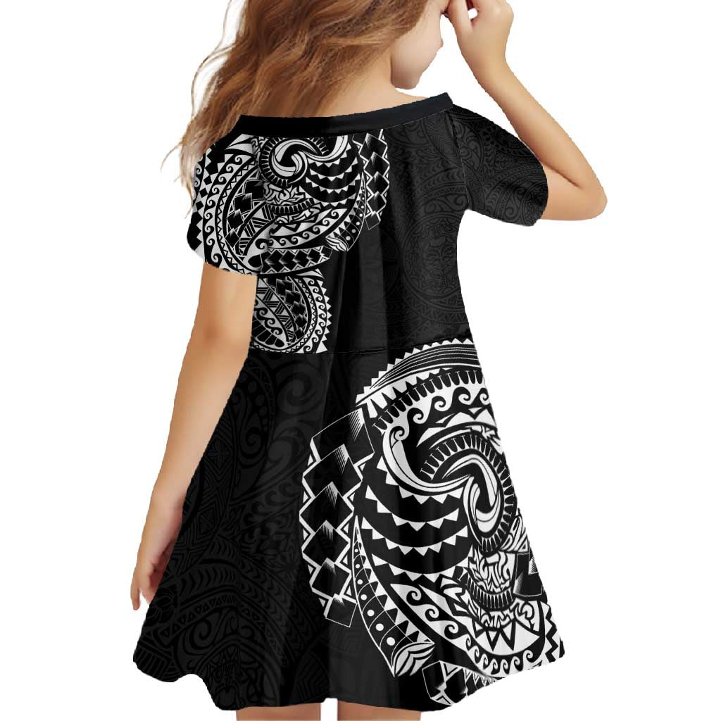 Polynesian Art Traditional Tattoo Pattern Family Matching Long Sleeve Bodycon Dress and Hawaiian Shirt LT03 - Polynesian Pride