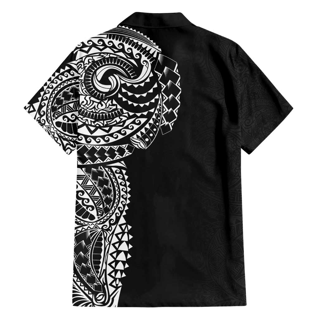 Polynesian Art Traditional Tattoo Pattern Family Matching Long Sleeve Bodycon Dress and Hawaiian Shirt LT03 - Polynesian Pride