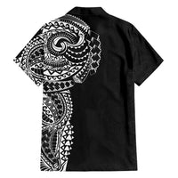 Polynesian Art Traditional Tattoo Pattern Family Matching Long Sleeve Bodycon Dress and Hawaiian Shirt LT03 - Polynesian Pride