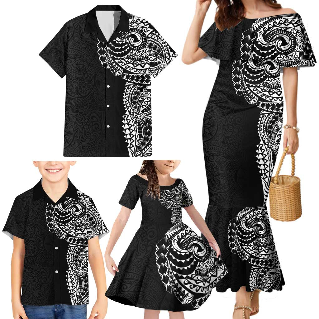 Polynesian Art Traditional Tattoo Pattern Family Matching Mermaid Dress and Hawaiian Shirt LT03 - Polynesian Pride