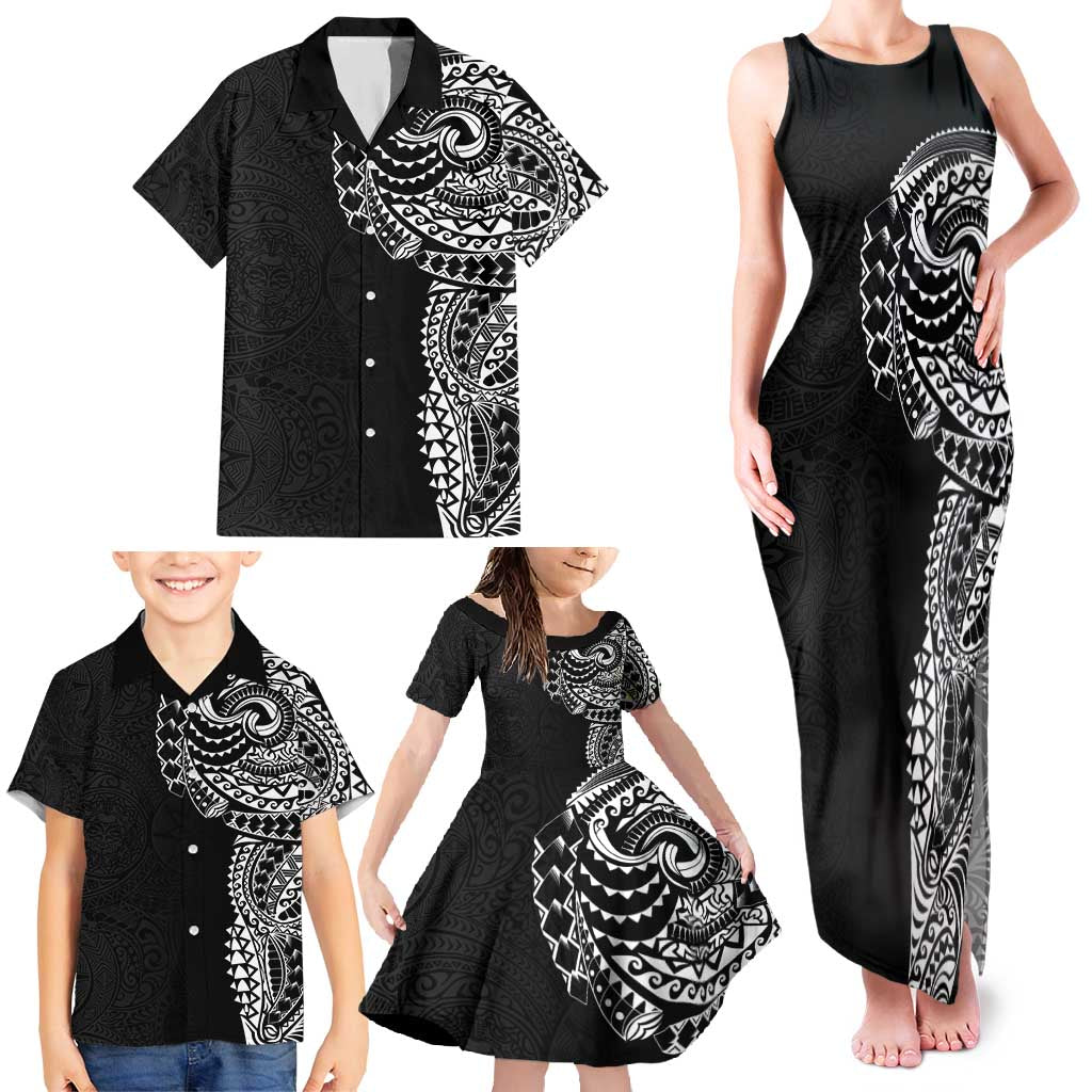 Polynesian Art Traditional Tattoo Pattern Family Matching Tank Maxi Dress and Hawaiian Shirt LT03 - Polynesian Pride