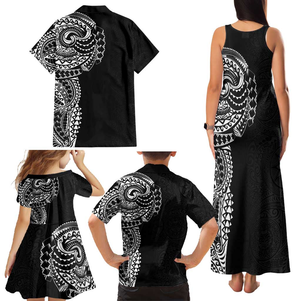 Polynesian Art Traditional Tattoo Pattern Family Matching Tank Maxi Dress and Hawaiian Shirt LT03 - Polynesian Pride