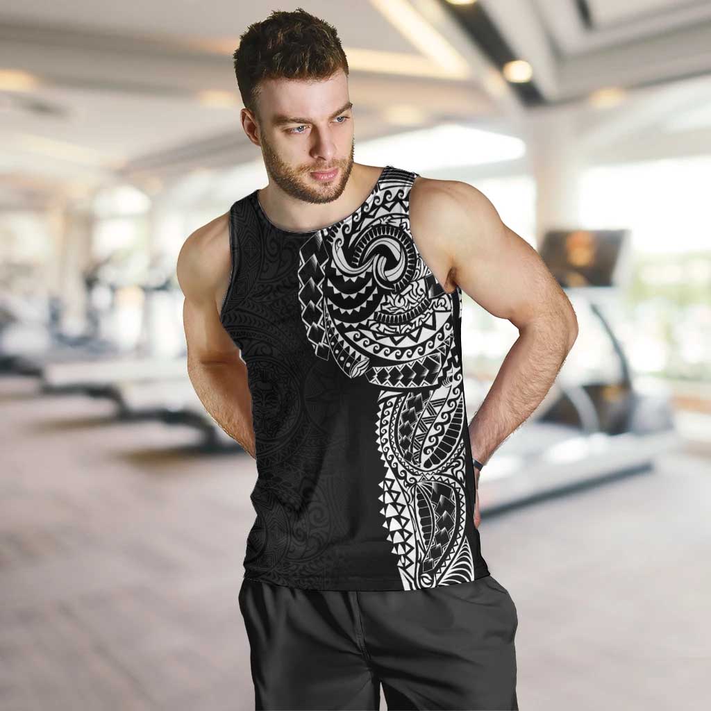 Polynesian Art Traditional Tattoo Pattern Men Tank Top LT03 Black - Polynesian Pride