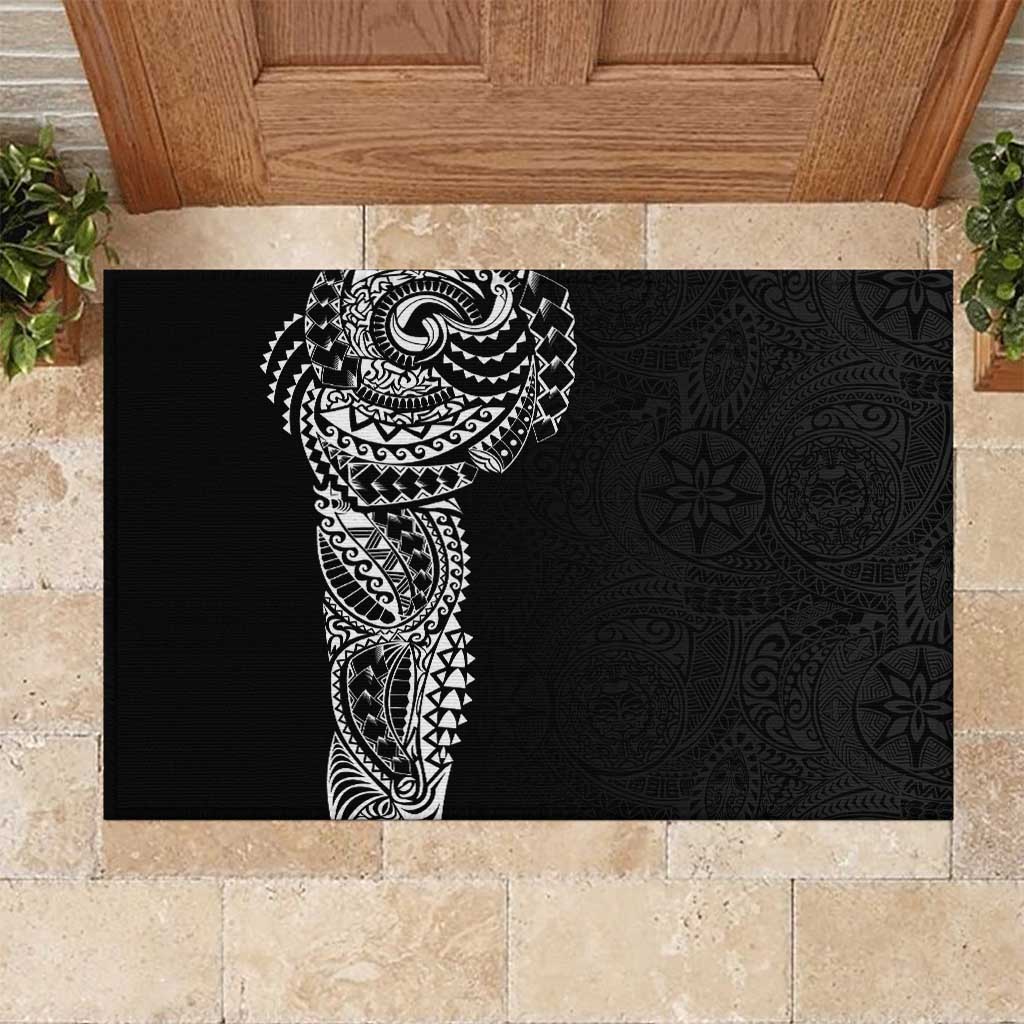 Polynesian Art Traditional Tattoo Pattern Rubber Doormat
