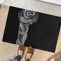 Polynesian Art Traditional Tattoo Pattern Rubber Doormat