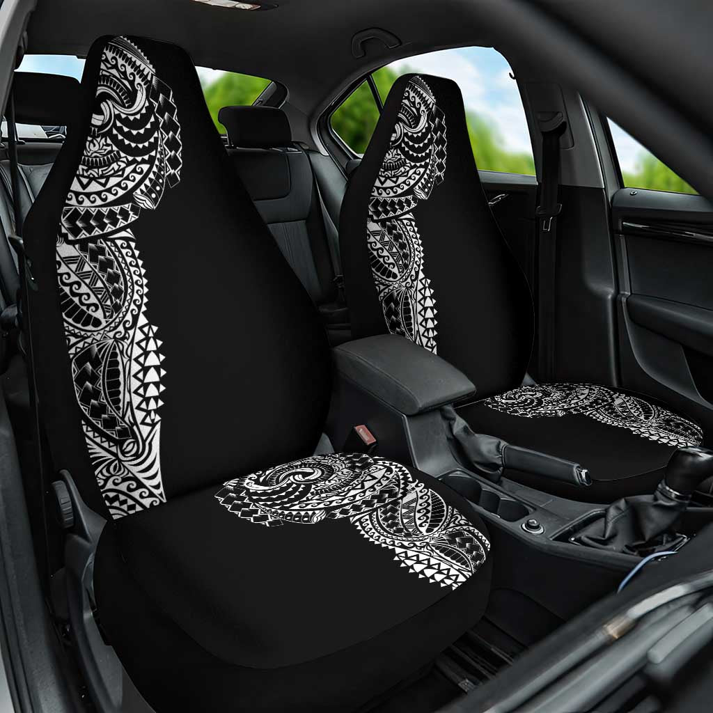 Polynesian Art Traditional Tattoo Car Seat Cover Simple Style LT03 One Size Black - Polynesian Pride