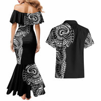 Polynesian Art Traditional Tattoo Couples Matching Mermaid Dress and Hawaiian Shirt Simple Style LT03 - Polynesian Pride