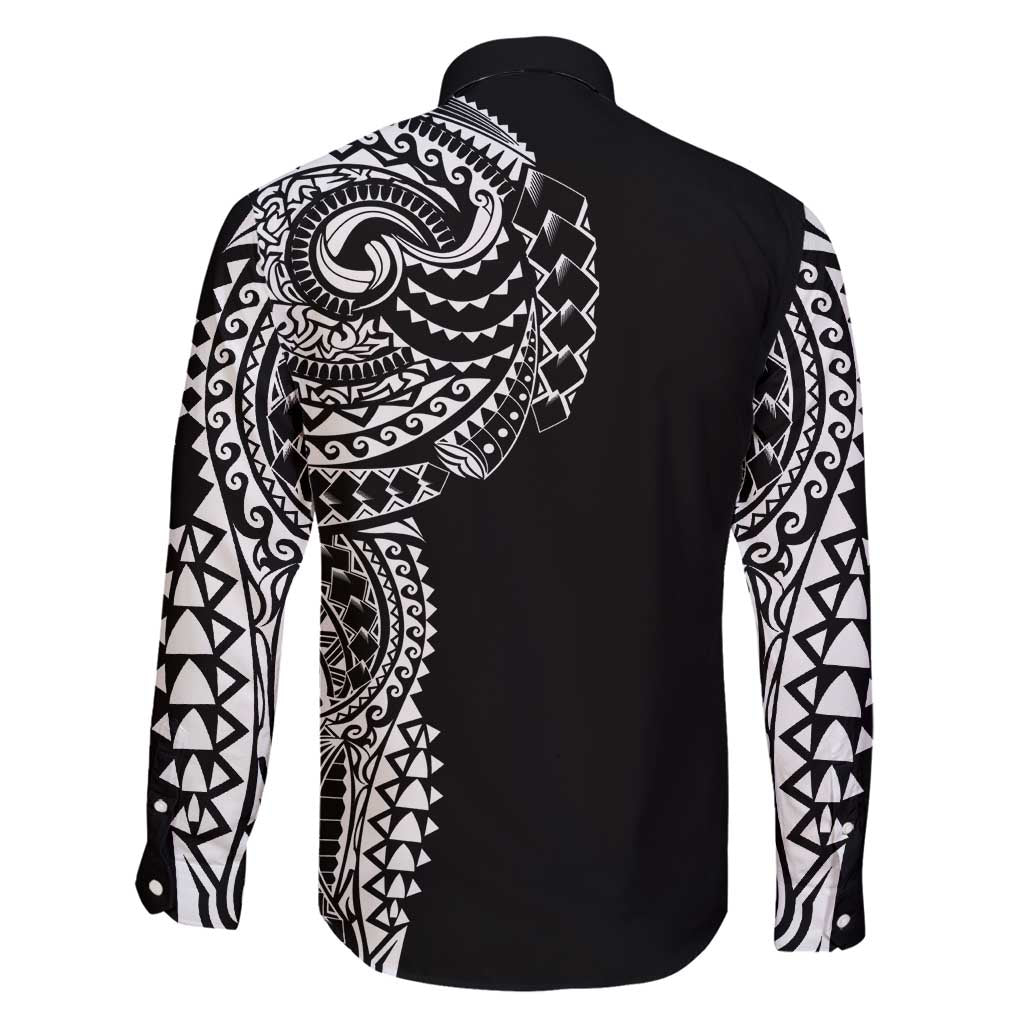 Polynesian Art Traditional Tattoo Family Matching Mermaid Dress and Hawaiian Shirt Simple Style LT03 - Polynesian Pride