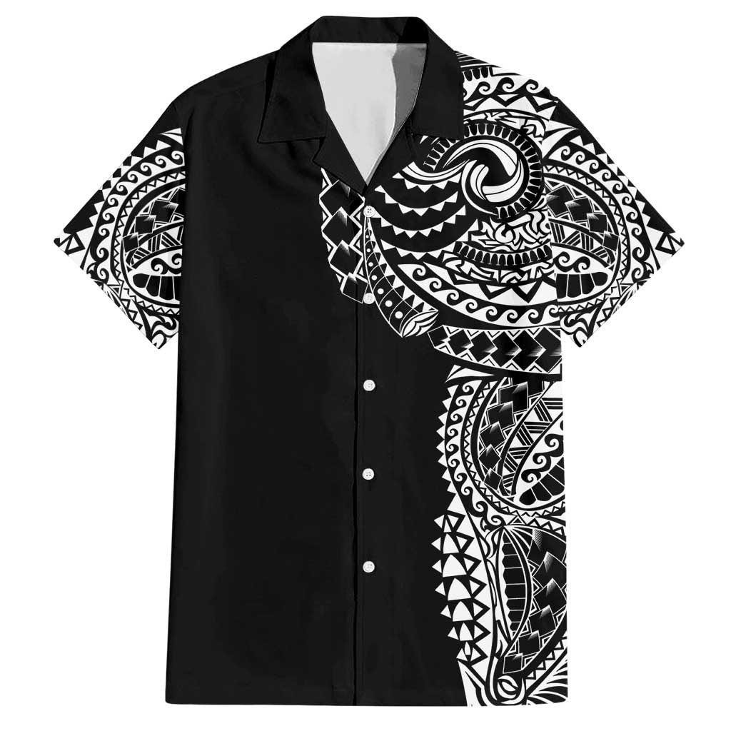 Polynesian Art Traditional Tattoo Hawaiian Shirt Simple Style LT03 Black - Polynesian Pride