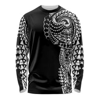 Polynesian Art Traditional Tattoo Long Sleeve Shirt Simple Style LT03 Unisex Black - Polynesian Pride