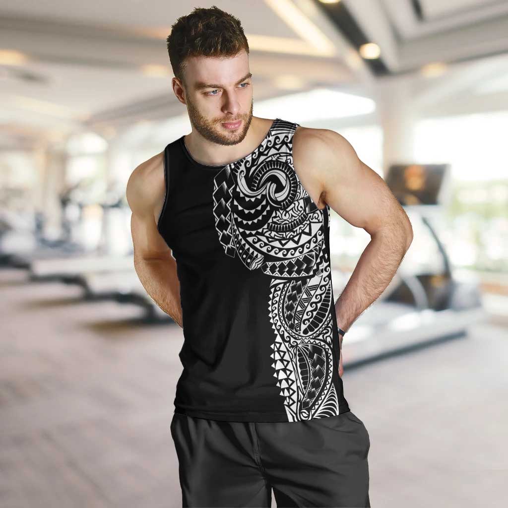 Polynesian Art Traditional Tattoo Men Tank Top Simple Style LT03 Black - Polynesian Pride