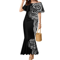 Polynesian Art Traditional Tattoo Mermaid Dress Simple Style LT03 Women Black - Polynesian Pride