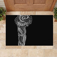 Polynesian Art Traditional Tattoo Rubber Doormat Simple Style