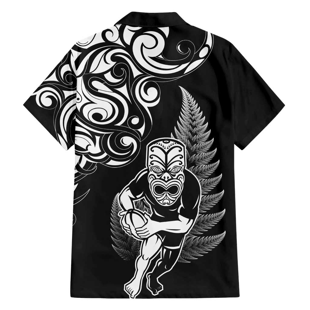 New Zealand Maori Warrior Rugby Family Matching Summer Maxi Dress and Hawaiian Shirt Silver Fern LT03 - Polynesian Pride